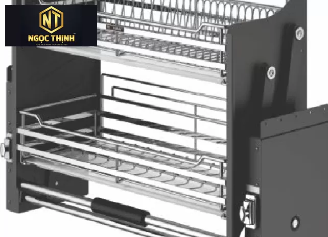 Giá Chén Bát Nâng Hạ Di động 2 Tầng R014-800 tại Phú Hội